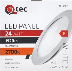 Lampada LED da incasso QTEC LED/24W/230V 2700K
