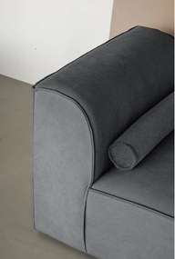 Divano componibile grigio (con penisola a destra) Flex Felix – Miuform