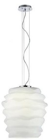 Redo 01-1142 - Lampadario sospeso su cavo MAGMA 1xE27/42W/230V Ø 38 cm cromo lucido/bianco