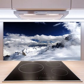Pannello paraschizzi cucina Paesaggio di nuvole di montagna 100x50 cm