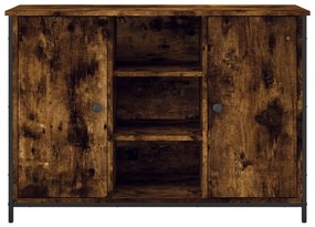 Credenza Rovere Fumo 100x35x70 cm in Legno Multistrato