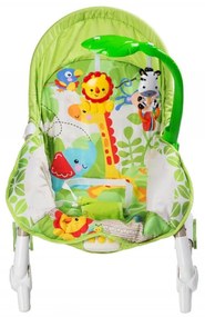 Sedia a dondolo per bambini ECOTOYS in verde con melodie