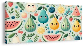Quadro su tela – Frutta succosa con sorriso