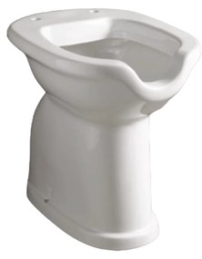 Wc a Terra Accessibile Con Scarico a Suolo Bianco Lucido