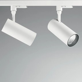 Proiettore Cilindrico Smile Alluminio Bianco Led 20W 3000K Luce Calda Cri80 36°