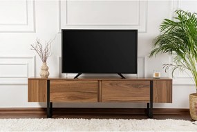 Mobile TV colore naturale scuro con effetto noce 180x50x29,5 cm Serenity – Kalune Design