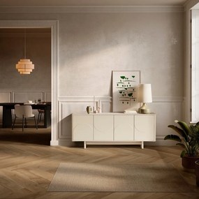 Cassettiera color crema 180x75x40 cm Solei – MOME