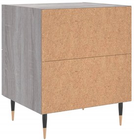 Comodini 2 pz Grigio Sonoma 40x35x47,5 cm in Legno Multistrato