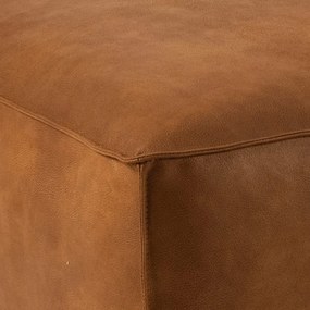 Divano angolare marrone cognac in pelle riciclata, angolo destro, 282 cm Fairfield - Bonami Selection