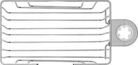 Mensola da bagno senza foratura color argento lucido in acciaio inox Valognes – Wenko