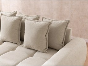 Divano angolare beige (con penisola a destra/con chaise lounge) Albane – Ropez