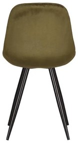 Sedie da pranzo in velluto cachi in set di 2 Capri - LABEL51