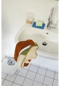 Asciugamano marrone in spugna di cotone 50x100 cm Block - Hübsch