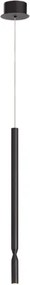 Lampada a sospensione LED in metallo verniciato Nero D10 cm TUBIC