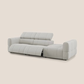 Giotto Divano con terminale e opzione relax elettrico in microfibra effetto velluto impermeabile T09