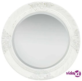 vidaXL Specchio da Parete Stile Barocco 50 cm Bianco