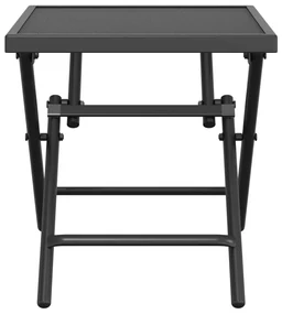 Tavolo da giardino pieghevole antracite 38x38x38cm rete acciaio