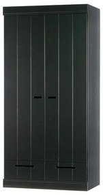 Armadio in pino nero 94x195 cm Connect - WOOOD