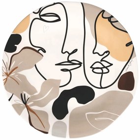 Piatto da portata in ceramica, ø 39 cm Face to Grey - VDE Tivoli 1996