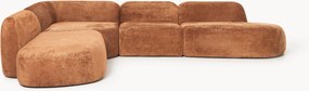 Divano angolare componibile XL in teddy-bouclé Wolke