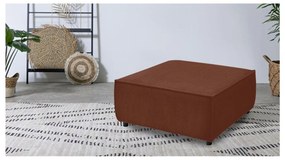 Pouf in velluto a coste color mattone Nihad modular - Bobochic Paris