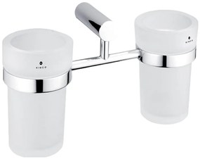 NIMCO BR 11058DW-26 - Porta spazzolini da parete BORMO vetro opaco/cromo lucido