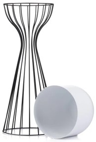 Vaso da fiori in metallo LOFT 56x20 cm nero/bianco