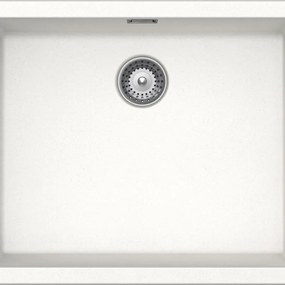Lavello sopratop 1 vasca SCHOCK Brooklyn BYKN100LA01 quarzo L 45.6 x L 55.6 cm bianco