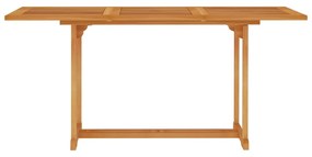 Tavolo da giardino 150x90x75 cm in legno massello di teak