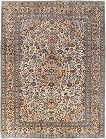Kashan Tappeto persiano 390 x 300 Beige (Iran) Annodato A Mano