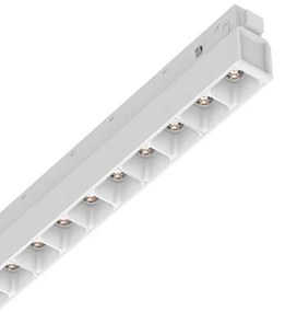 Supporto Lineare Binario Ego Alluminio Bianco Led 13W 3000K Dali Luce Calda