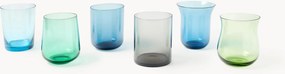 Set di 6 bicchieri in vetro soffiato Goblet