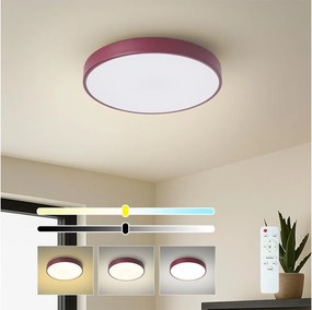 Brilagi-LED dimmerabile plafoniera POOL LED/36W/230V 3000-6000K 30 cm bordeaux+telecomando