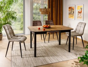 Sedia Chic Velvet in velluto color beige chiaro Bluvel 30 con struttura in metallo nero opaco – 50x88 cm
