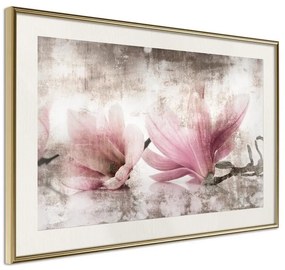 Poster  Picked Magnolias  Cornice Quadri Cornice d'oro con passe-partout, Larghezza x Altezza Home decor 90x60