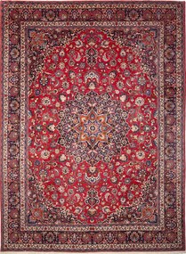 Mashad Tappeto 390x290 Blu (Iran) Annodato A Mano