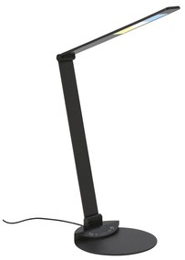 Lampada Da Tavolo Moderna Haiti Metallo Nero Led Integrato 6W 3000,4800,6500K