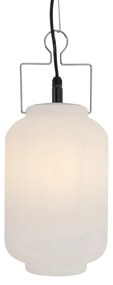 Lampada da esterno a sospensione bianca 20 cm con spina IP44 - Pion