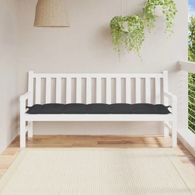 Cuscino Per Panca Nero 180x50x7 Cm İn Tessuto Oxford /