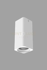 Urban-b lampada da soffitto quadrata in metallo bianco attacco gu10...