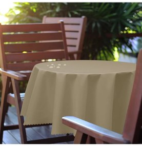 Tovaglia da giardino rotonda Ø 150 cm beige scuro