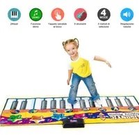 Tappeto Musicale Tastiera Pavimento Bambini 8 Strumenti con Registrazione e Demo