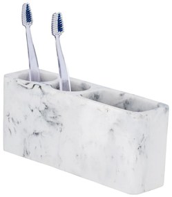 Organizzatore per spazzolini da denti bianco e grigio Desio - Wenko