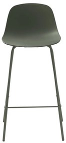 Sgabello da bar in plastica kaki 92,5 cm Whitby - Unique Furniture