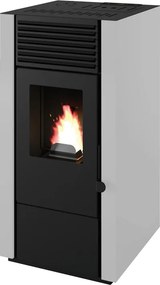 Stufa a pellet canalizzata PUNTO FUOCO Marisa 7.9 KW bianca