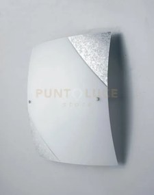 Plafoniera paris bianca e silver 3 luci attacco e27 40x9,6x40cm in ...