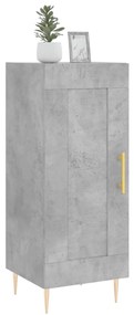 Credenza grigio cemento 34,5x34x90 cm in legno multistrato