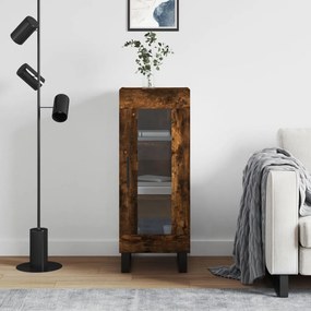 Credenza Rovere Fumo 34,5x34x90 Cm İn Legno Multistrato /