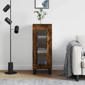 Credenza Rovere Fumo 34,5x34x90 Cm İn Legno Multistrato /