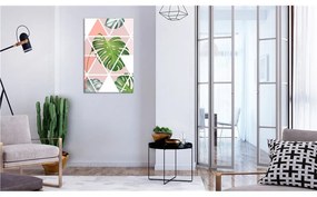 Quadro  Geometric Monstera (1 Part) Vertical  Colore colorful, Dimensioni e Misure 60x90